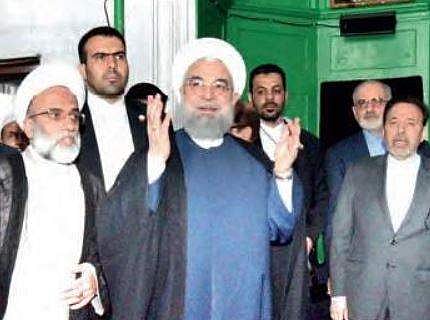President of Iran Dr. Hassan Rouhani visits Macca Masjid, in Hyderbad on friday. | Express