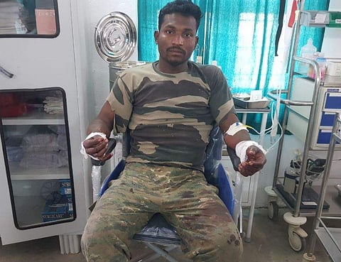 The injured jawans were being airlifted to Raipur. | ANI Twitter Photo