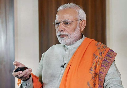 Prime Minister Narendra Modi launching the Future Skills platform- an online platform for re-skilling and up-skilling needs IT professionals in India during the inaugural function of the WCIT India 2018 at Hyderabad via video conferencing from Mysore. (PT