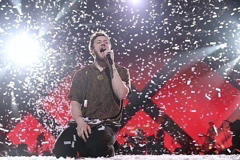 Imagine Dragons perform at the EA Sports Bowl at The Armory on Thursday, Feb. 1, 2018, in Minneapolis. | AP