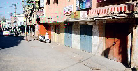JC Nagar wore a deserted look on Thursday following the murder of Santhosh | pushkar v