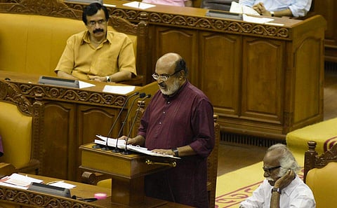 Finance Minister Thomas Issac presenting State Budget at Assembly hall in Thiruvananthapuram. (EPS | BP Deepu)