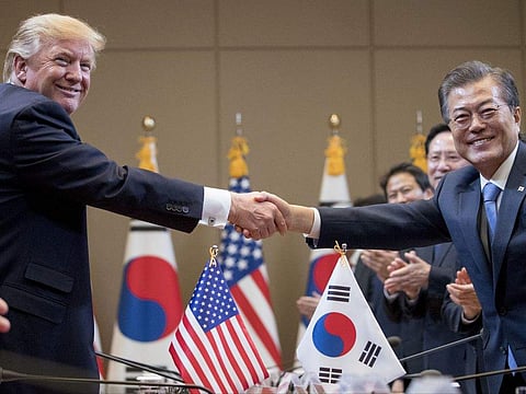File: US President Donald Trump and South Korean counterpart Moon Jae-In | AP