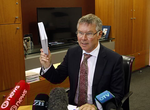 New Zealand Trade Minister David Parker speaks to reporters in Wellington, New Zealand Wednesday, Feb. 21, 2018. | AP