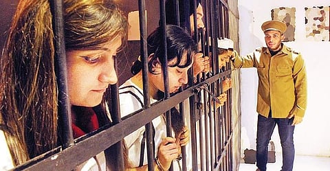 Participants during the ‘Lockdown’ challenge