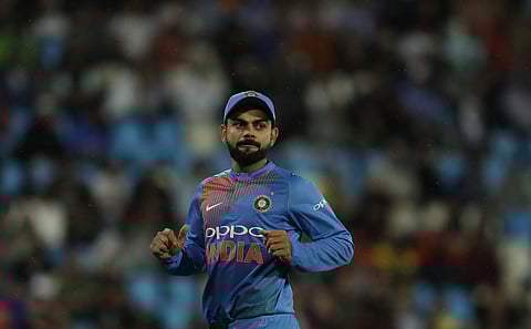 India's captain Virat Kohli during the second T20 cricket match between South Africa and India at Centurion Park in Pretoria, South Africa, Wednesday, Feb. 21, 2018. | AP