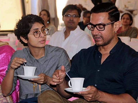 AFP file image of Bollywood star Aamir Khan and his wife filmmaker Kiran Rao