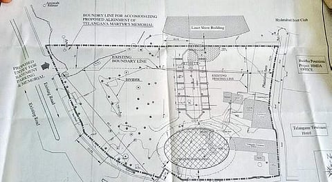 Telangana Martyrs Memorial to eat away parking space at Lumbini Park
