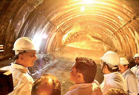 A file image of the Kaleshwaram project site, in Karimnagar on Tuesday | express photo