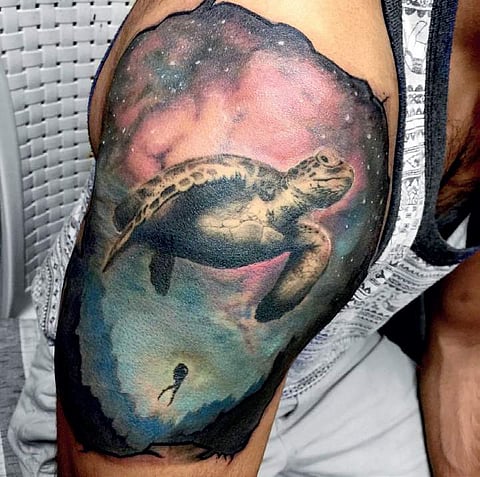 Allen’s tattoo by Heavens Tattoo Studio