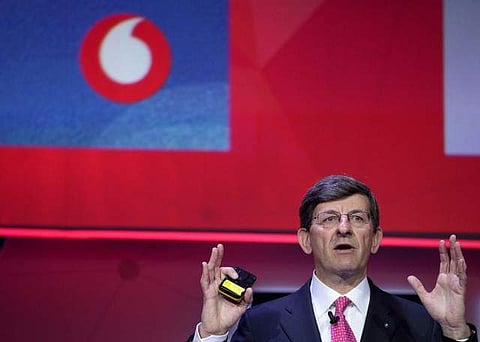 Vodafone Chief Executive Vittorio Colao delivers a keynote at the Mobile World Congress in Barcelona, Spain, February 26, 2018. (Photo: Reuters)