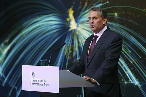 Britain's International Trade Secretary Liam Fox delivers a speech on Brexit and Britain's future as a global trading nation, at the Bloomberg London | AP