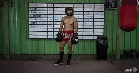 Thai boxer Wanheng Menayothin alias dwarf giant (Twitter/Boxing Insider.com)‏
