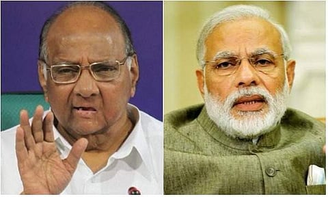 NCP chief Sharad Pawar (L) and PM Narendra Modi (File | PTI)