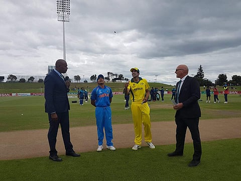 Australia won the toss and elected to bat first in the final match of the U-19 Cricket World Cup played at Bay Oval in Mount Maunganui, New Zealand on 3rd February 2018. (Photo | Twitter)