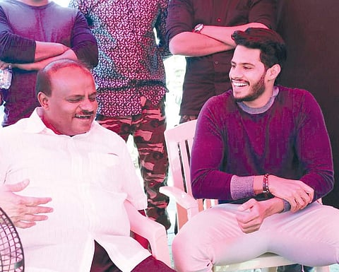 HD Kumaraswamy and Nikhil Kumar