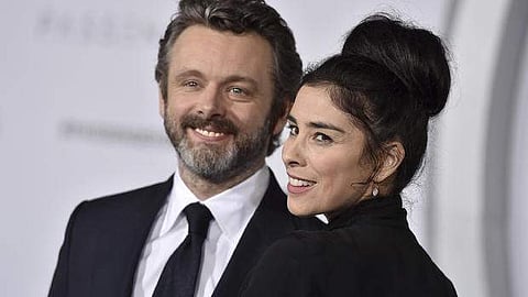 Michael Sheen and Sarah Silverman | AP Photo