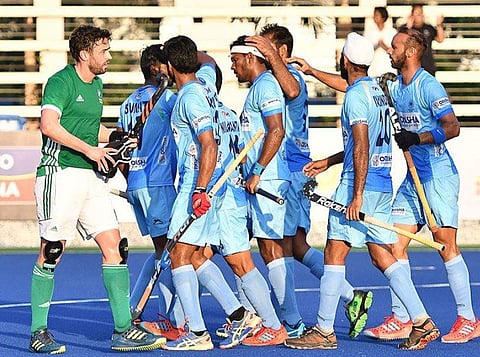 Varun Kumar scored twice from penalty corners. (Photo | Hockey India Twitter)