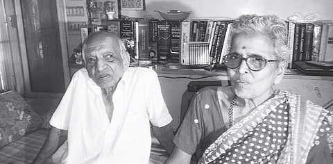 Narayan and Irawati Lawate at home in Girgaum, South Mumbai