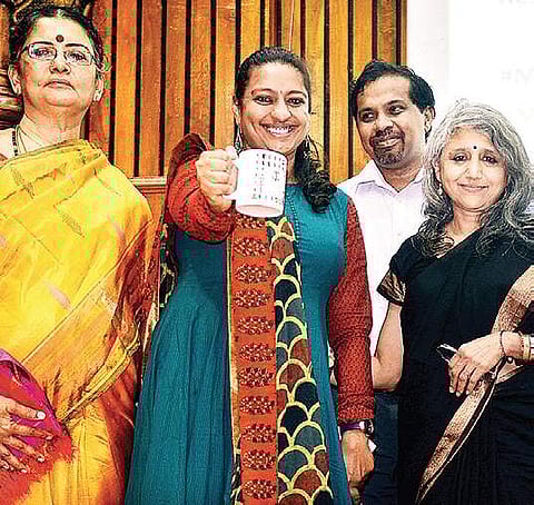 (From left) Rajalakshmi Ravi, Jayashree Lakshminarayanan, Dr S Suresh and Latha Kumaraswami   D Sampathkumar