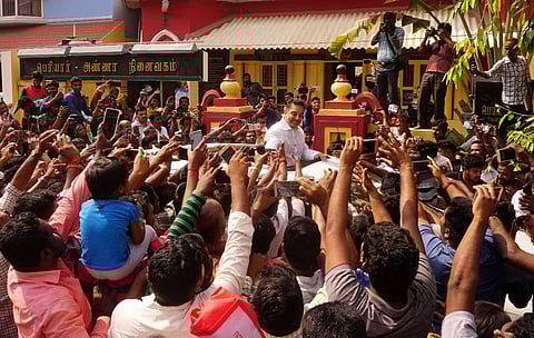 Kamal Haasan addressing a gathering Erode, Tamil Nadu. (EPS| L Anantharaman)