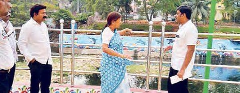 Amaravati Development Corporation chief inspects canal beautification project