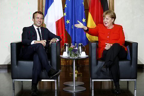 German Chancellor Angela Merkel and French President Emmanuel Macron (File | AP)