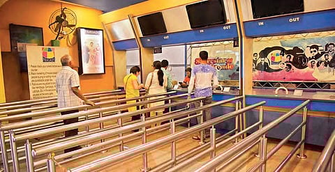 Prasads theatre in Hyderabad wears a deserted look on Thursday ahead of the indefinite  film industry strike from Friday  | Vinay Madapu