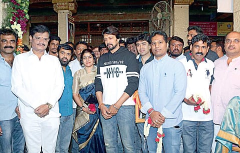 Rockline Venkatesh, Munirathna, Surappa Babu, Priya Radhakrishna, Sudeep,   Shiva Karthik and Shekar Chandru among others at the muhurath