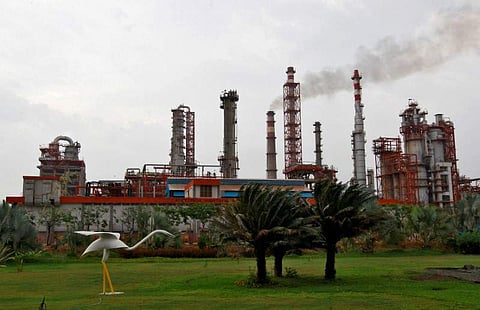 An oil refinery of Essar Oil is pictured in Vadinar in the western state of Gujarat | Reuters
