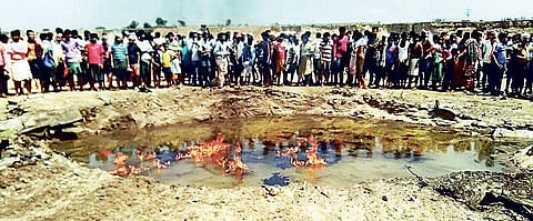 The accident site of Hawk at Mahuldangiri village on Tuesday | EXPRESS