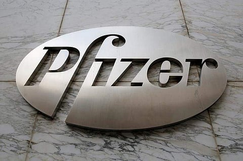 The Pfizer logo is seen at their world headquarters in Manhattan, New York | Reuters