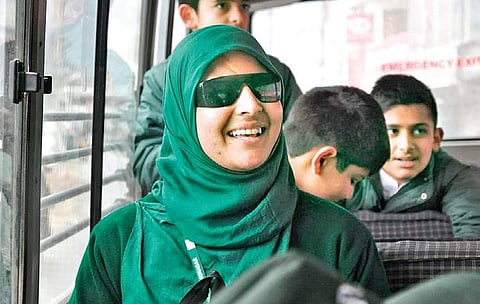 Blinded by pellets, 16-year-old Insha Mushtaq joins course for visually impaired in Delhi Public School