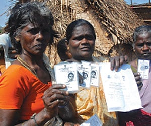 Women displaying their voter ID cards, image used for representational purpose.