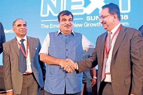 Union Minister Nitin Gadkari at the CII Industry Next Summit 2018 in Bengaluru on Saturday