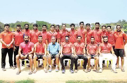 Alwarpet CC players pose after beating Jolly Rovers in the final on Sunday