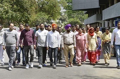 The family members of 39 Indians who were killed in Iraq's Mosul incident arrive in Delhi for a meeting with the Union Minister for External Affairs Sushma Swaraj in New Delhi on Monday. | PTI