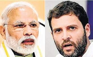 PM Narendra Modi and Congress President Rahul Gandhi