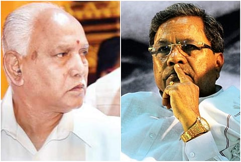 BJP chief B S Yeddyurappa, Karnataka Chief Minister Siddaramaiah (File photo)
