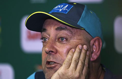 Australia's coach Darren Lehmann speaks, during a media conference in Johannesburg, South Africa. | AP