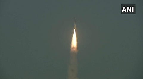 ISRO launches GSLV-F08 carrying the GSAT6A communication satellite from Andhra Pradesh's Sriharikota. | ANI