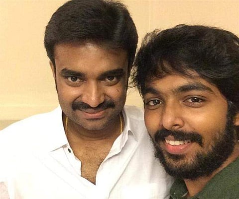 Director Vijay and GV Prakash.