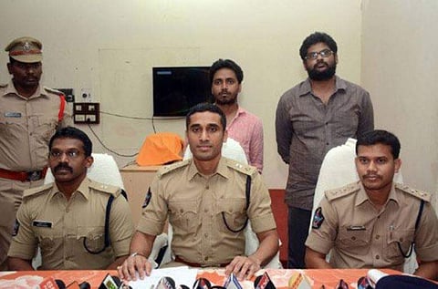 The two  were allegedly deployed by the banned Communist Party of India-Maoist to eliminate the Vice Chancellor to avenge the death of research scholar Vemula. (Photo | ANI)