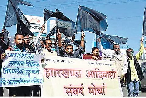 Jharkhand tribals protest for their rights