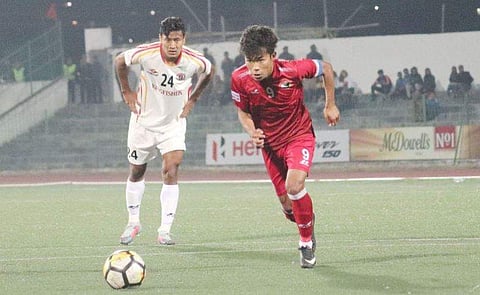 Lajong ended their I-League season with a 2-2 draw against East Bengal FC. (Photo | Twitter @lajongfc)