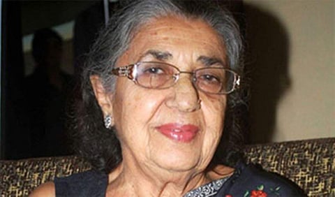 Shammi, Shammi Aunty as she is fondly known, is a veteran Bollywood actress who appeared in over 200 films since 1949. Her real name is Nargis Rabadi and she is a Parsi.  (Photo | Twitter/ Free Press Journal)