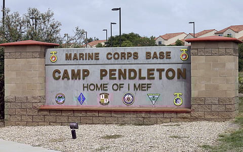 FILe - In this Sept. 22, 2015, file photo, the US Marine Corps base Camp Pendleton | AP