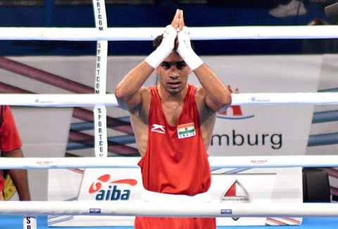 World Championship bronze medallist boxer Gaurav Bidhuri (File | PTI)