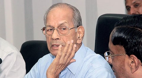 E Sreedharan during a press meet at DMRC office in Kochi on Thursday (EPS | Melton Antony)