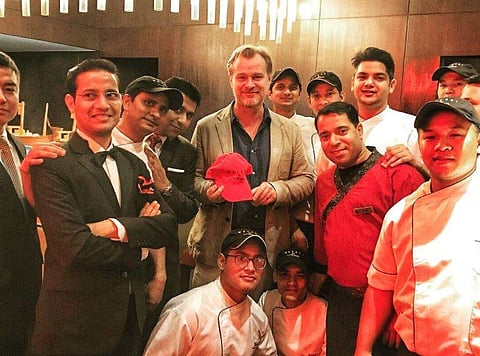 Christopher Nolan in Taj Mahal New Delhi. (Photo | Twitter.com/TajMahalNewDelhi)